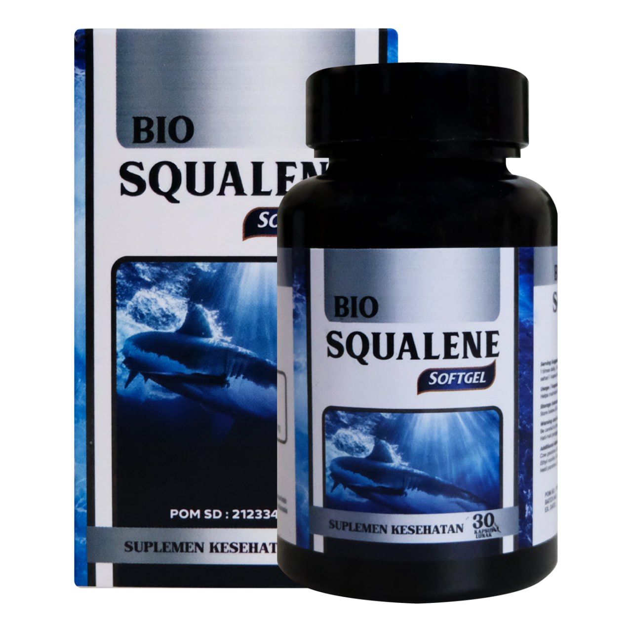 Bio Squalene Softgel Dari Ekstrak Minyak Hati Ikan Hiu Suplemen  Pria Wanita 2